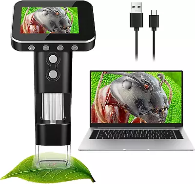 Buy Kids Microscope With 2.4  LCD Screen, Pocket Microscope, Portable Microscope, Mi • 64.52$