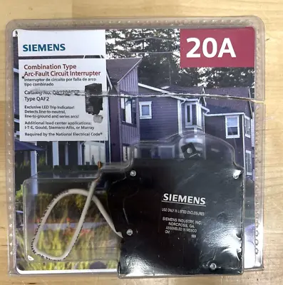 Buy Siemens QA120AFCP 120V 1 Pole Combination AFCI Circuit Breaker • 35$