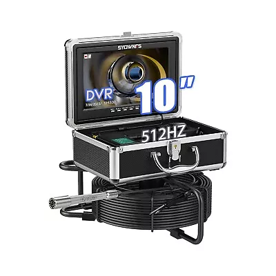 Buy Sewer Camera With 512Hz Sonde Transmitter With 10  1080P IPS LCD Monitor 100ft • 399$