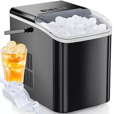 Buy Sweetcrispy Portable Ice Maker Countertop With Soft Chewable, 9 11*12, Black  • 131.57$