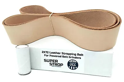 Buy 2X72 In. Leather Honing Belt SUPER STROP Fits 2X72 Belt Grinder Razor Sharp Edge • 54.99$