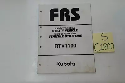 Buy Kubota RTV1100 Flat Rate Schedule • 18.95$