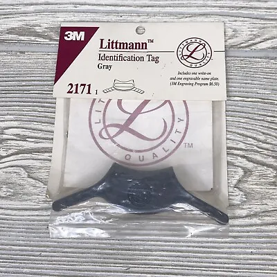Buy 3M Littmann Stethoscope Identification Tag Gray Engravable/Write-on Name Plate • 4.99$