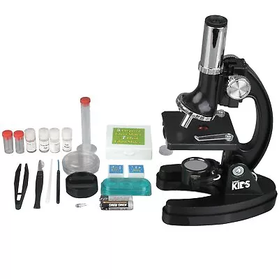 Buy AmScope 120X-1200X 52-pcs Kids Beginner Microscope STEM Kit With Metal Body M... • 34.99$