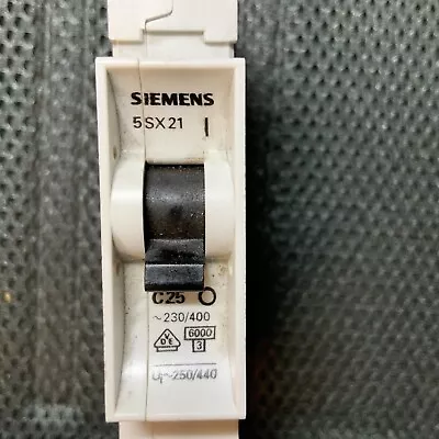 Buy Siemens 5sx21 1-c25 Miniature Circuit Breaker, 25a @ 277vac, 6ka Rated Ic, New • 31$