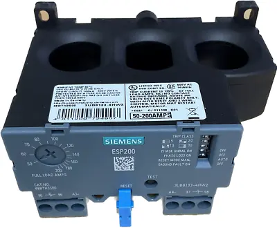 Buy 3UB8133-4HW2 Siemens Overload Relay ESP200 50-200A NEW Free 2 Day Shipping • 465$