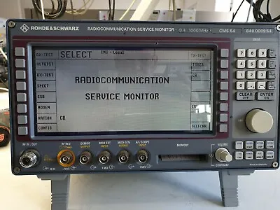 Buy Rohde & Schwarz CMS54 Radiocommunica Tion Service Monitor B1 B5 B9 B32 B35 Mint • 1$