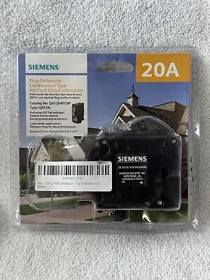 Buy Siemens 20A Plug-On Neutral Combination Type Arc-Fault Circuit Interrupter NEW • 34.99$