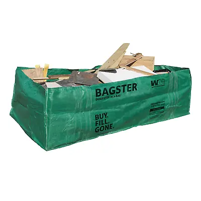 Buy BAGSTER 3CUYD Dumpster In A Bag, Bagster, 8'L X 4'W X 2.5'H ,Green • 33.13$