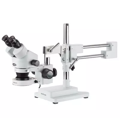 Buy AmScope 7X-45X Zoom Binocular Stereo Boom Microscope • 300$