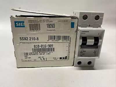 Buy NEW Siemens 5SX2 210-8 Circuit Breaker 5SX22108 • 23.99$