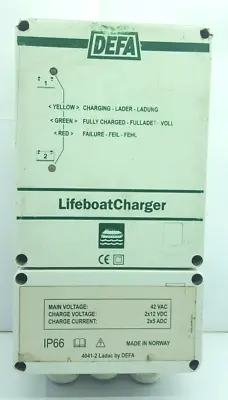 Buy Defa Lifeboat Charger Main Voltage 42 Vac Charge Voltage 2x12 Vdc / Tested Ok • 467.50$