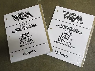 Buy Kubota U25 S U20 3a U25 3a U 20 25 Excavator Service & Repair Manual • 125$