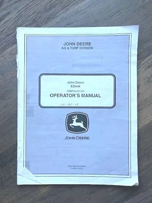 Buy John Deere EZ Track Operator's Manual OMM166321 • 17.50$