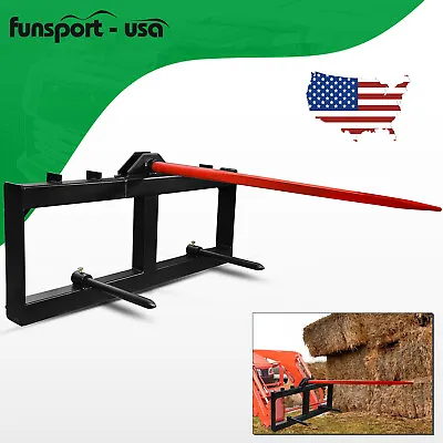 Buy 49  Tractor Hay Spear Sleeve Skid Steer Loader 3000lbs Quick Attach For Bobcat • 315.89$