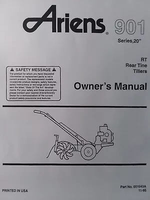 Buy Ariens Ser 901 Walk-Behind Garden Composter Tiller Owners Manual 901018 RT8020 • 48.99$