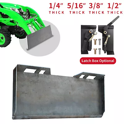 Buy 1/4  5/16  3/8  1/2  Skid Steer Loader Mount Plate Bucket Quick Tach Attachment • 95.99$