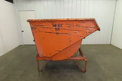Buy Self Dumping Hopper 1-1/2 Yard 12  Legs Forklift Dumpster Orange • 999.99$