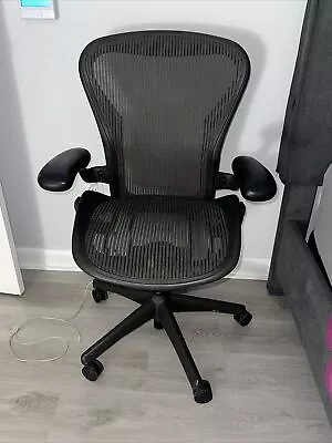 Buy Herman Miller Aeron Chair Open Box Size B Fully Loaded  ( Black Chair ) • 450$