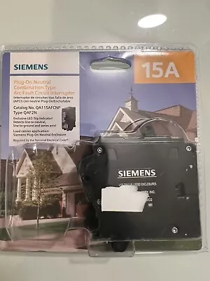 Buy Siemens QA115AFCNP Combination AFCI Plug-On Neutral 15 Amp Circuit Breaker • 28.99$