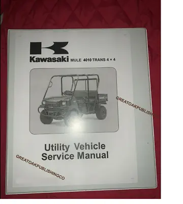 Buy 2011 Kawasaki Mule 4010 4x4 UTILITY VEHICLE UTV  Workshop Service Manual Binder • 37.66$
