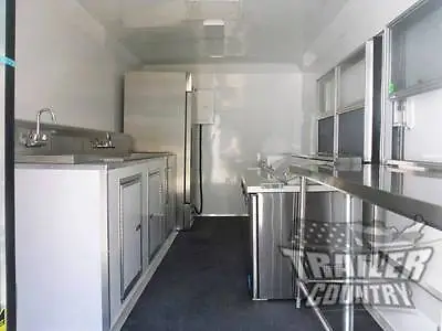 Buy New 8.5 X 16 16' Enclosed Concession Food Vending Bbq Mobile Kitchen Trailer • 31,595$