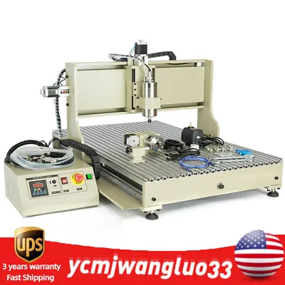 Buy USB 4 Axis 6090 CNC Router 3D Engraver Metal Milling Engraving Machine 1500W New • 1,852.50$