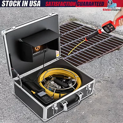 Buy 512HZ 7 Inch Monitor Sewer Camera Pipe Locator Inspection Camera & 165FT Cable • 617.49$