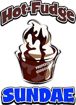 Buy Hot Fudge Sundae Ice Cream Concession Trailer Cart Food Truck Decal 14  • 14.99$