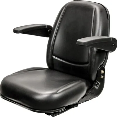 Buy Fits Hustler Lawn Mower Seat Assembly W/Arms - Fits Various Models - Black Vinyl • 404$