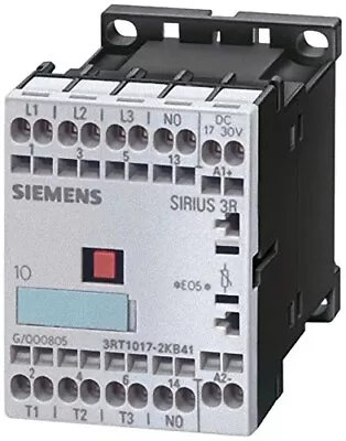 Buy Siemens 3RT1017-2KB41 Sirius Contactor Coupling Relay W/Varistor, 24V, 3 Pole • 54.99$