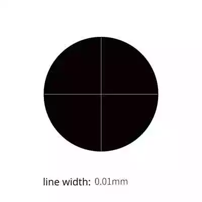 Buy Negative Microscope Micrometer Slide Dark Field Bright Line Cross Chrome Reticle • 25.64$