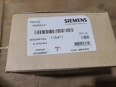 Buy Siemens S54329-F42-A1 Fire Alarm SLSPSCW-F Speaker Strobe NEW 116471 • 105$
