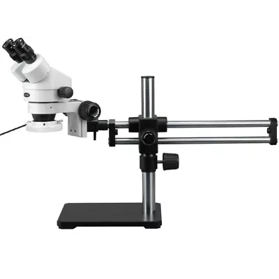 Buy AmScope 3.5X-90X Binocular Stereo Microscope + Ball Bearing Stand + 144 LED • 826.99$