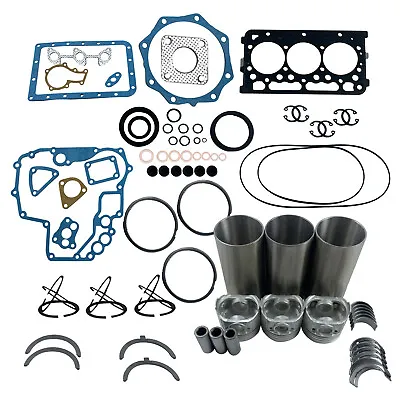 Buy 3 Cylinder Engine Accessory Kit STD Overhaul Rebuild Kit For Kubota D722 Engine • 194.51$
