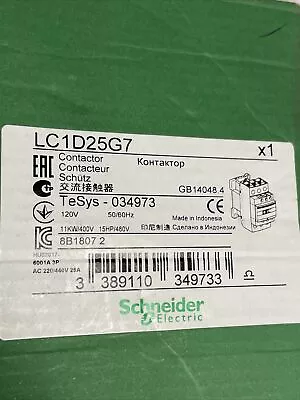 Buy Schneider Electric #LC1D25G7 Contactor ***NEW*** • 56.99$