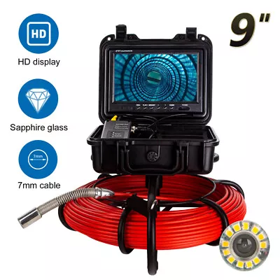 Buy 9  512Hz Pipe Inspection Plumbing System 164FT Industrial Sewer Camera Video 16G • 946.56$