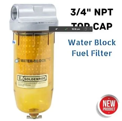 Buy Water Block Separator Fuel Filter 3/4  NPT For Diesel Transfer Pump Tank Tractor • 50$