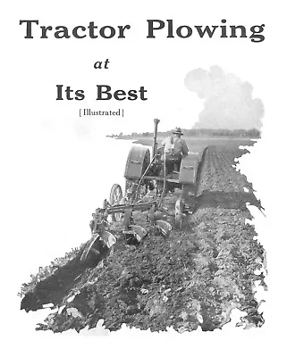 Buy IHC Booklet Manual Tractor Plowing At Its Best Farmall McCormick Deering Tractor • 20$