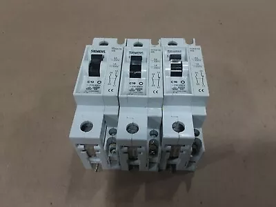 Buy LOT OF 3 Siemens 5SX21C10 10 Amp 230 / 400 V Circuit Breaker 5SX21 C10 #10H50 • 14.99$