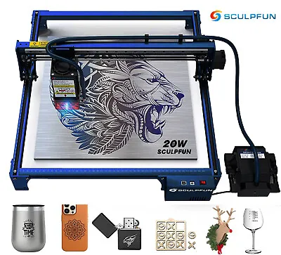 Buy SCULPFUN S30 PRO MAX 20W Laser Engraving Machine Auto Air-assist Engraver Cutter • 562.11$