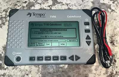 Buy Tempo CableScout TV90 Coax CATV TDR Cable Tester W/ STD Option USA W Case • 595$