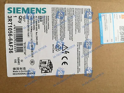 Buy 1PCS New In Box Siemens Contactor 3RT1056-6AF36 ( 3RT10566AF36 ) Fast Ship • 354.61$