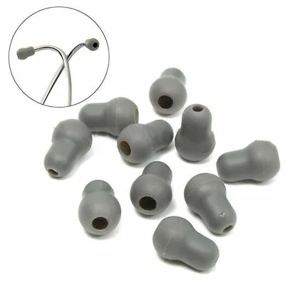 Buy 10Pcs Silicone Black Soft Eartips Earplug Earpieces For Littmann Stethoscope • 2.99$