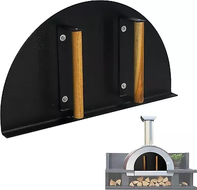 Buy Pizza Oven Door - 20”(L) X 11”(H) - Stainless Steel With Wooden Handle • 92.99$