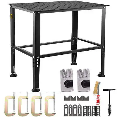 Buy VEVORbrand Welding Table, 36  X 24  Adjustable Workbench, 0.12  Thick Industrial • 130$