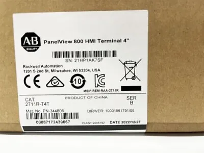 Buy New Factory Sealed Allen-Bradley 2711R-T4T PANELVIEW 800 4.3-INCH HMI TERMINAL • 239.98$