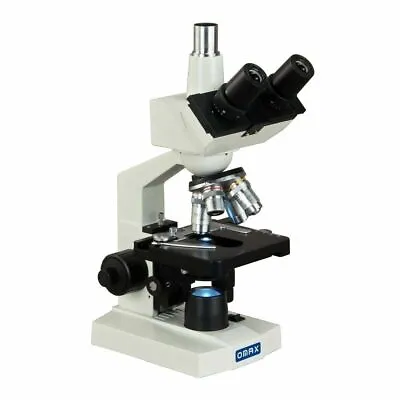 Buy OMAX 40X-2500X LED Trinocular Lab Compound Microscope With Mechanical Stage • 223.54$