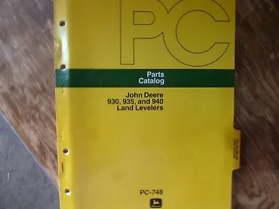 Buy John Deere 930 935 940 Land Leveler Parts Catalog Manual Book Original PC-748 • 40.91$