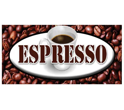 Buy ESPRESSO Decal Coffee Beans Shop Cafe Sign Cart Trailer Stand Sticker • 12.98$